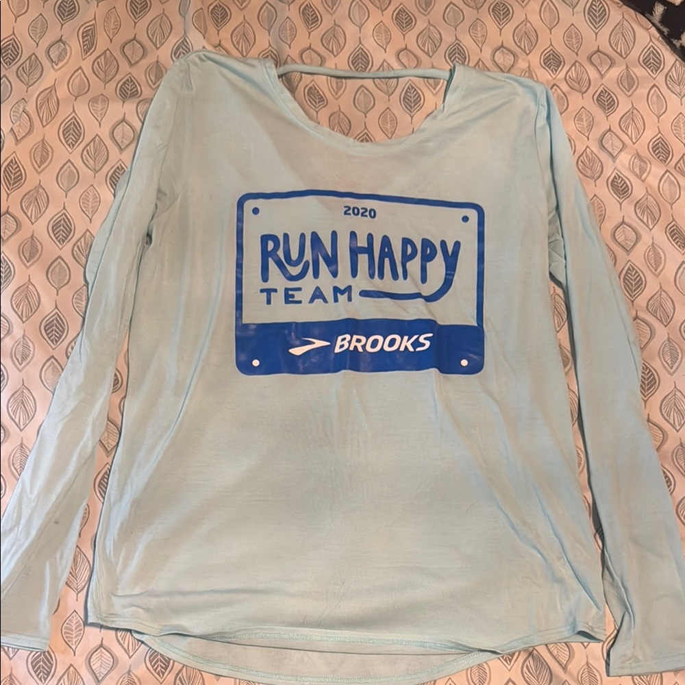 Brooks Women's Sky Blue Motivational Long Sleeve Tee